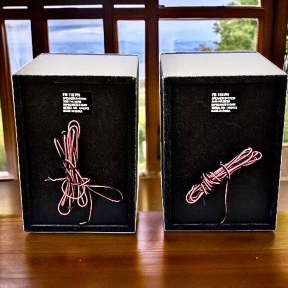 Philips Vintage Bookshelf Stereo Speaker System Set FB 118 PH - Picture 2 of 7